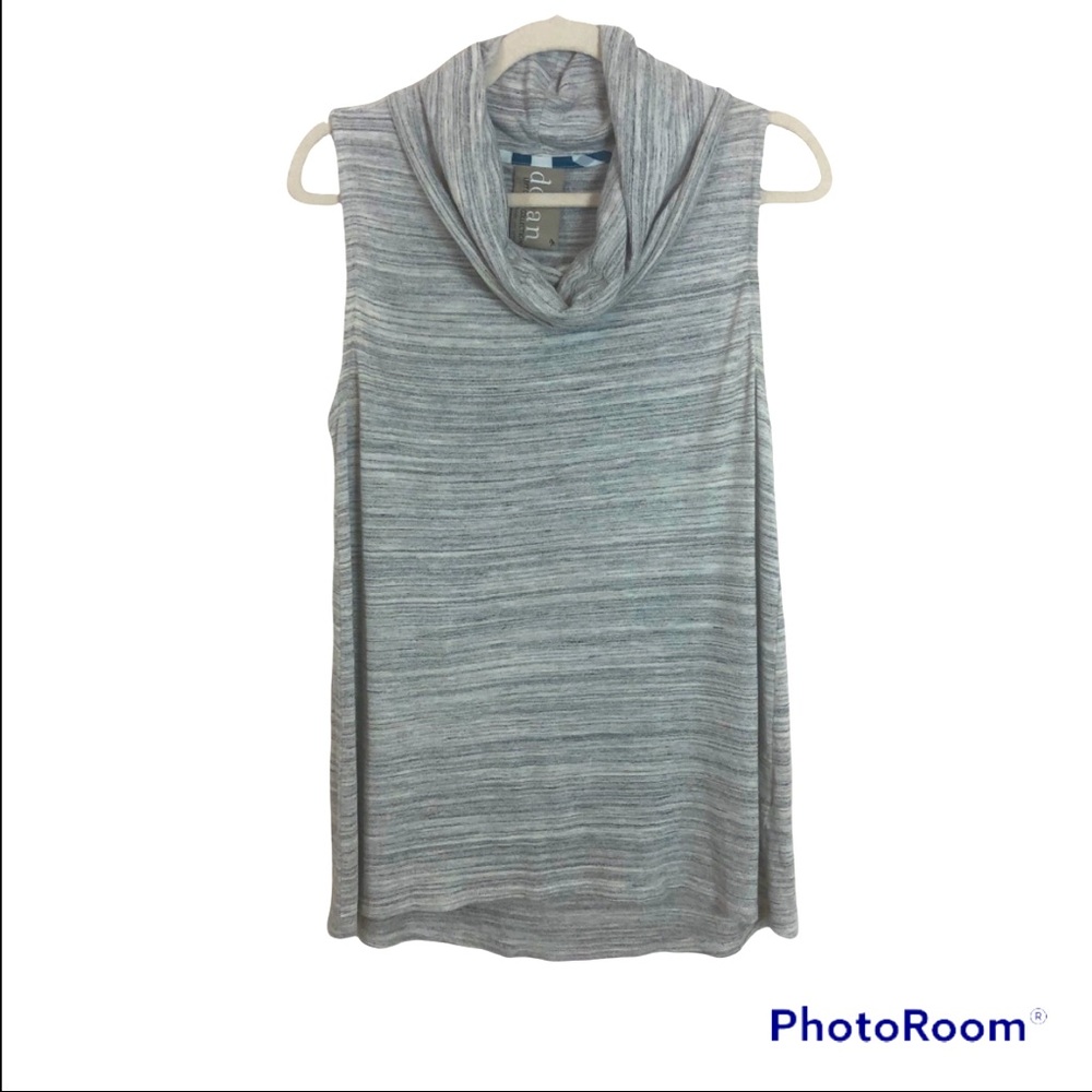 ANTHROPOLOGY Dolan Heathered Grey Soft Comfy Sleeveless Turtleneck Size Medium